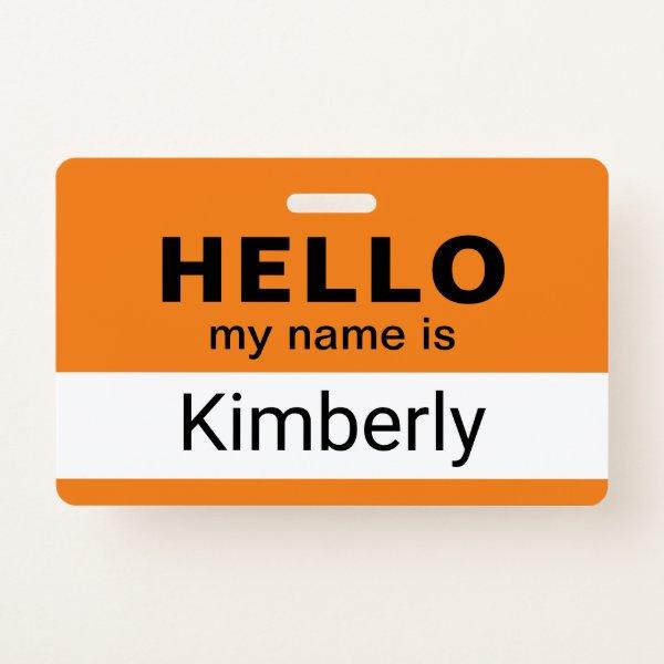 Hello My Name Is - Custom Business Employee Name Badge