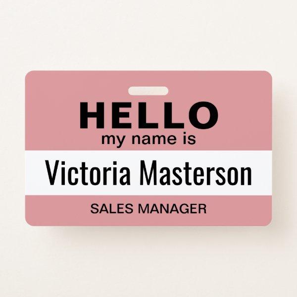 Hello My Name Is - Custom Business Employee Name Badge
