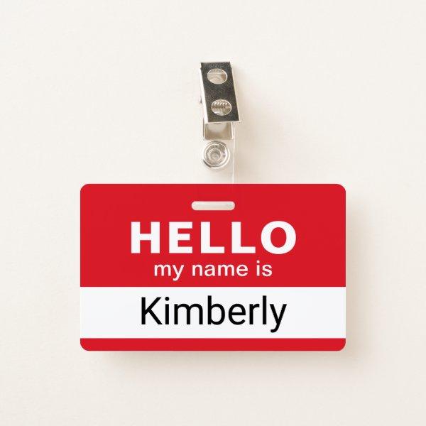 Hello My Name Is - Custom Business Employee Name Badge