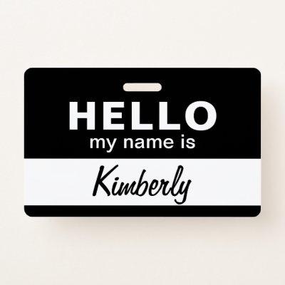 Hello My Name Is - Custom Script Employee Name Badge