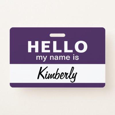 Hello My Name Is - Custom Script Employee Name Badge