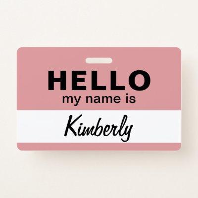 Hello My Name Is - Custom Script Employee Name Badge