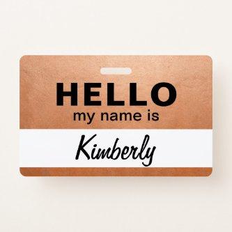 Hello My Name Is - Custom Script Employee Name Badge