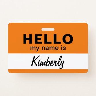 Hello My Name Is - Custom Script Employee Name Badge