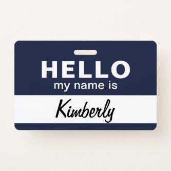 Hello My Name Is - Custom Script Employee Name Badge