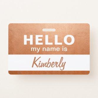 Hello My Name Is - Custom Script Employee Name Badge