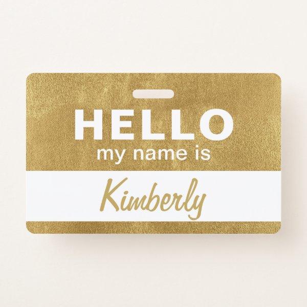 Hello My Name Is - Custom Script Employee Name Badge