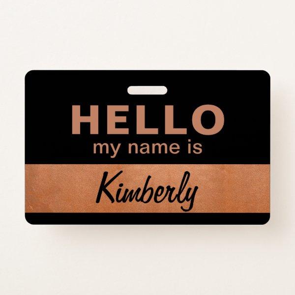 Hello My Name Is - Custom Script Employee Name Badge