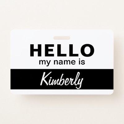 Hello My Name Is - Custom Script Employee Name Badge