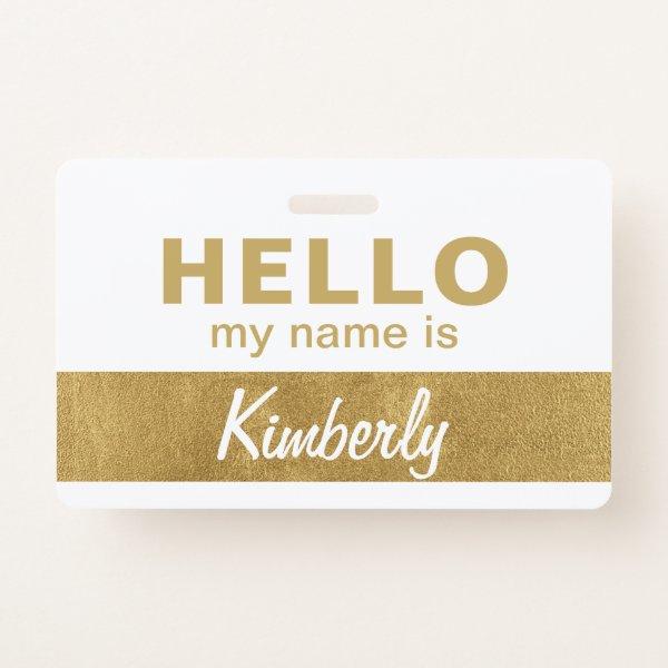 Hello My Name Is - Custom Script Employee Name Badge