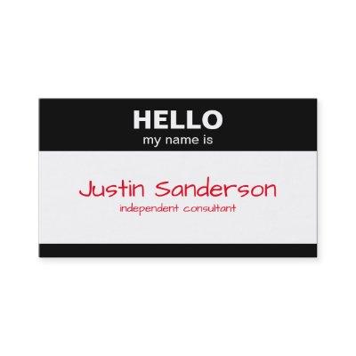 Hello My Name Is, Name Tag