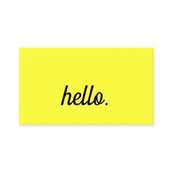 Hello Neon Yellow Colorful Cool Typography Script