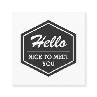 Hello Nice To Meet You | Modern Simple Stylish Square