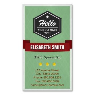 Hello Nice to Meet You - Modern Vintage Stylish  Magnet