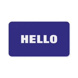 Hello Plain Simple Clean Blue White Professional
