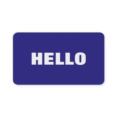 Hello Plain Simple Clean Blue White Professional