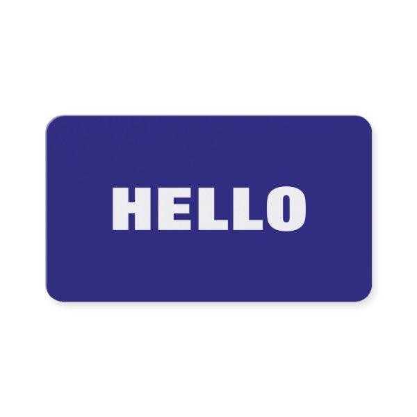 Hello Plain Simple Clean Blue White Professional