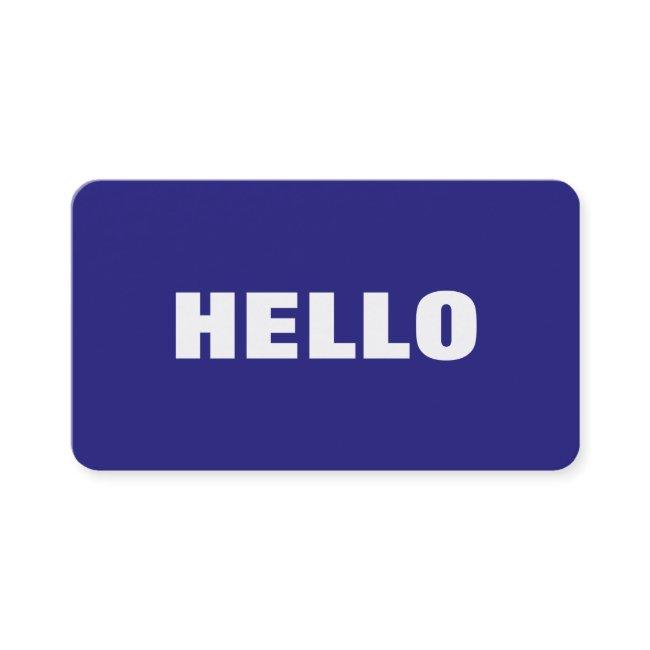 Hello Plain Simple Clean Blue White Professional