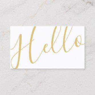 Hello | Professional Elegant Modern White and Gold