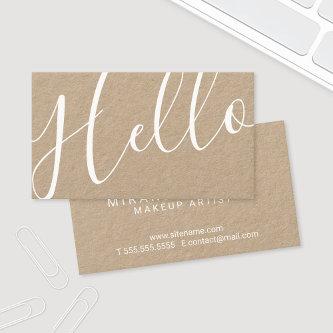 Hello | Professional Modern Script Kraft Paper