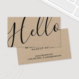 Hello | Professional Modern Script Kraft Paper