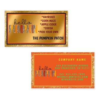 Hello Pumpkin Fall Autumn Customize Text and Color