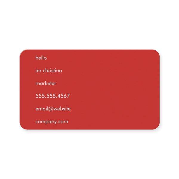 Hello Simple Text Red