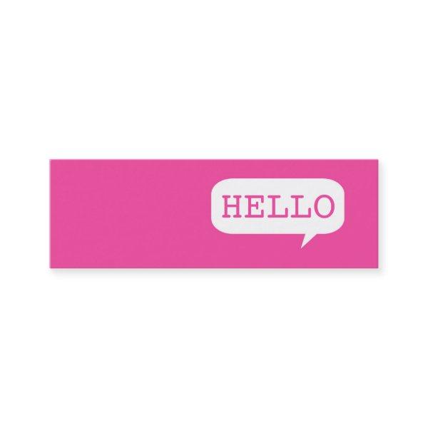 "Hello" Speech Bubble Calling Card