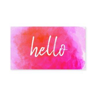 Hello Watercolor Vibrant