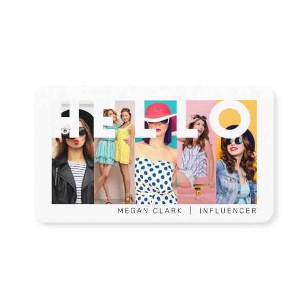 Hello With Modern & Minimal 5 photo Layout