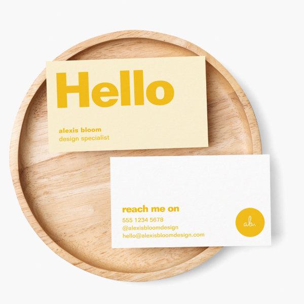 Hello Yellow Retro Modern Minimal Stylish Trendy