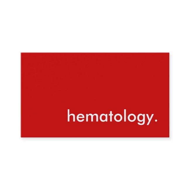 hematology.