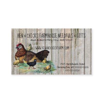 Hen & Chicks Rustic Farmhouse Style
