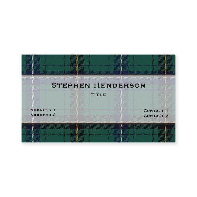 Henderson Teal Tartan Plaid Custom