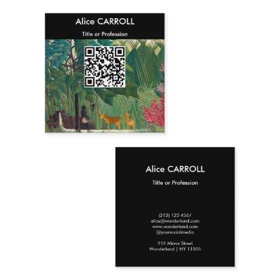 Henri Rousseau - The Waterfall - QR Code Square