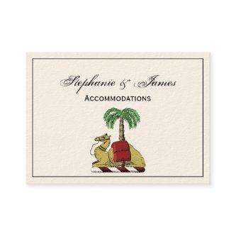 Heraldic Camel Palm Tree Color Coat of Arms