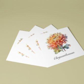 Herbal Life: Chrysanthemum customizable Square
