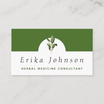 Herbal Medicine Consultant Minimalist Dark Green