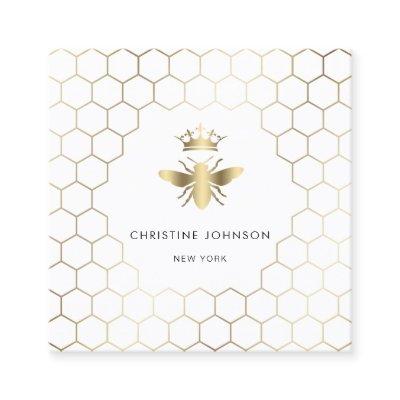 •hexagons Queen bee logo Square