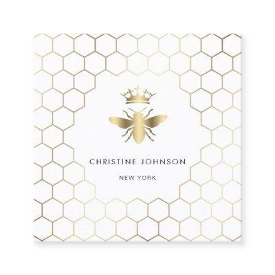 •hexagons Queen bee logo Square