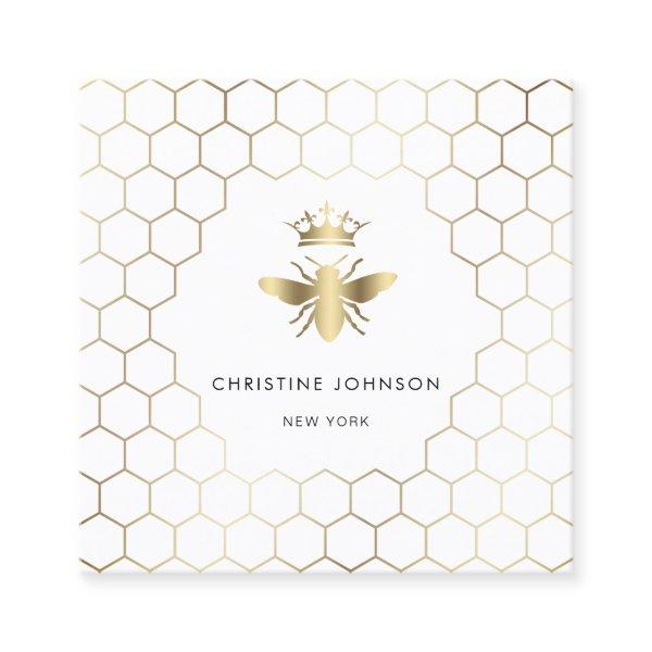 hexagons Queen bee logo Square