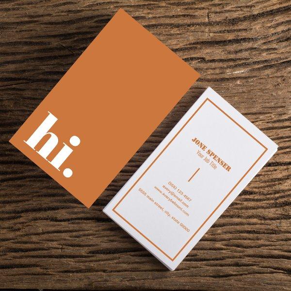 Hi Hello Terracotta & White Clean Simple Casual