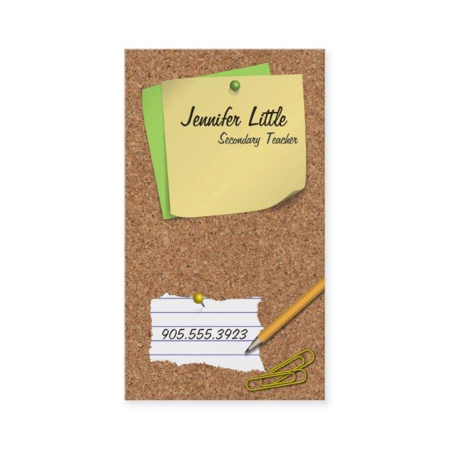 High School Teacher - Post It Note