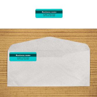 Highlighted Business on Teal Green Return Address Label
