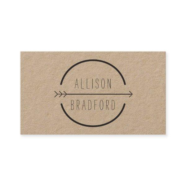 Hip and Rustic Arrow Logo on Kraft