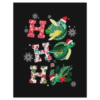 Ho Ho Ho Santa Turtles Christmas Ornaments Decor Letterhead