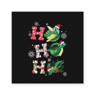 Ho Ho Ho Santa Turtles Christmas Ornaments Decor Square
