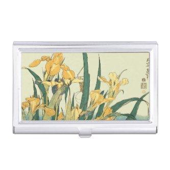 Hokusai grasshopper and iris Japan  Case