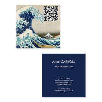 Hokusai - The Great Wave off Kanagawa - QR Code Square