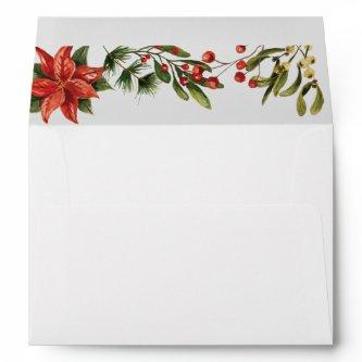 Holidays Botanical Business Logo Employees Envelope